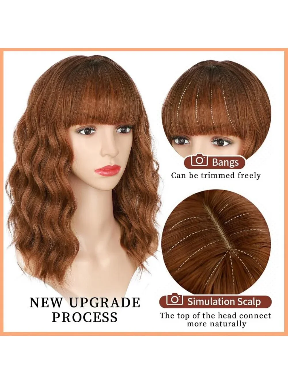 Women's Auburn 14 Inch Heat Resistant Synthetic Fiber Shoulder Length Wigs